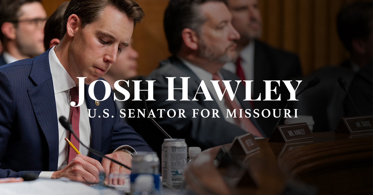 Sen. Josh Hawley (senate.gov image) — OpenAI / Hugging Face investigation