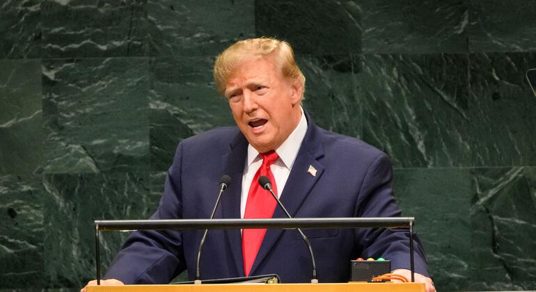 UN Photo still from the U.S. address at the General Assembly